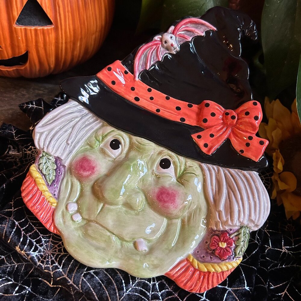 RARE/Retired Fitz and Floyd Classics – “Witch” Canape Plate